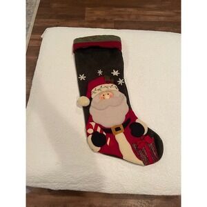 Santa Claus Christmas Stocking Decorative Holiday Fireplace Mantel Decor
